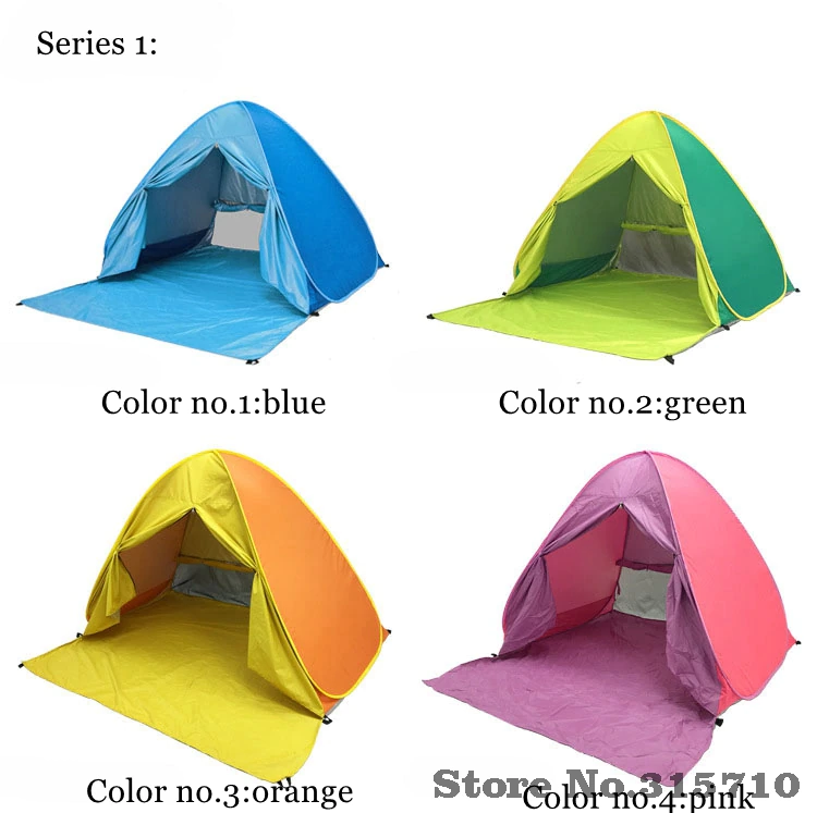Cheap Goat Tents XL Size Pop Up Self open Beach Tent Automatic Quickly Open Outdoor Camping Tourist UV50+ Protection Portable Picnic Ultralight   